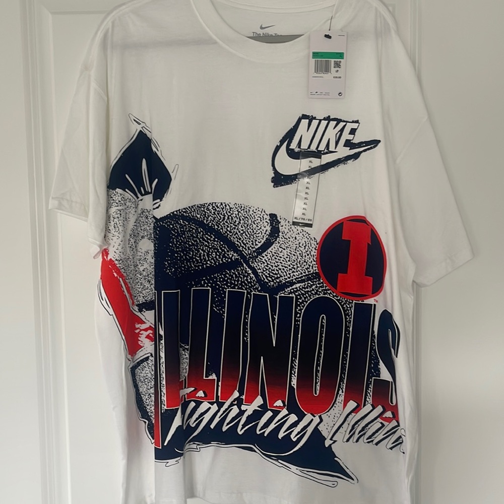 Nike University of Illinois Fighting Illini T-Shirt NWT XL